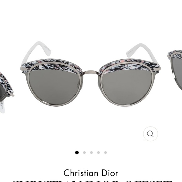 Dior Women's Metallic Silver Round Ladies Sunglasses Offset1 - Picture 3 of 8